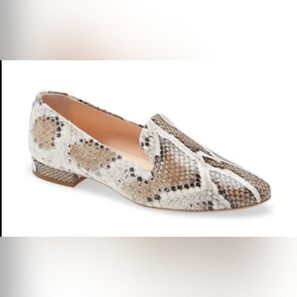 AGL Embossed Snakeskin Leather Flats 6/36 Rock Glam Boho Preppy Chic Whimsigoth